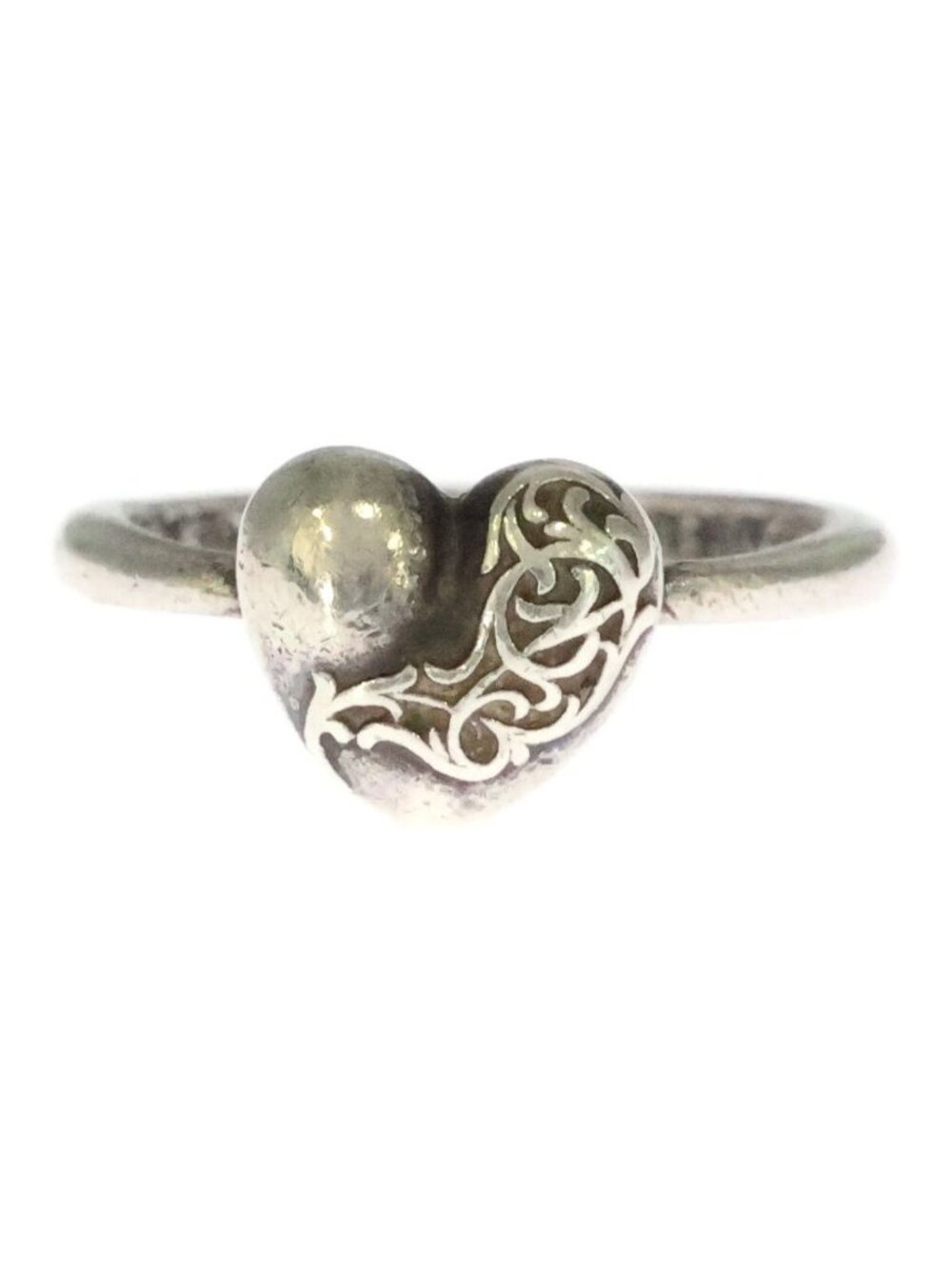 Chrome Hearts Bubblgm Heart Bubble Gum Ring Silver